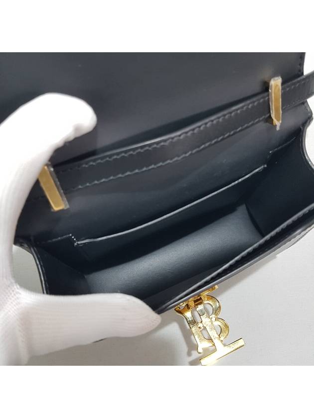 TB black leather cross bag mini - BURBERRY - BALAAN 9