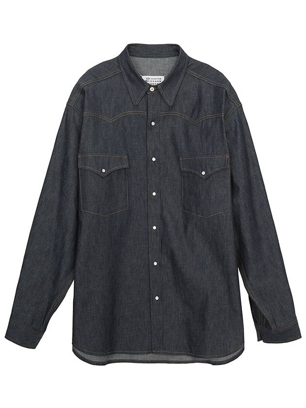 Cotton Denim long sleeve Shirt Blue Vert - MAISON MARGIELA - BALAAN 2