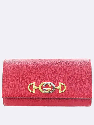 573612 Leather Zumi Continental Long Wallet - GUCCI - BALAAN 1