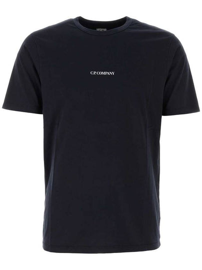 24/1 Jersey Garment Dyed Logo Short Sleeve T-Shirt Navy - CP COMPANY - BALAAN 2