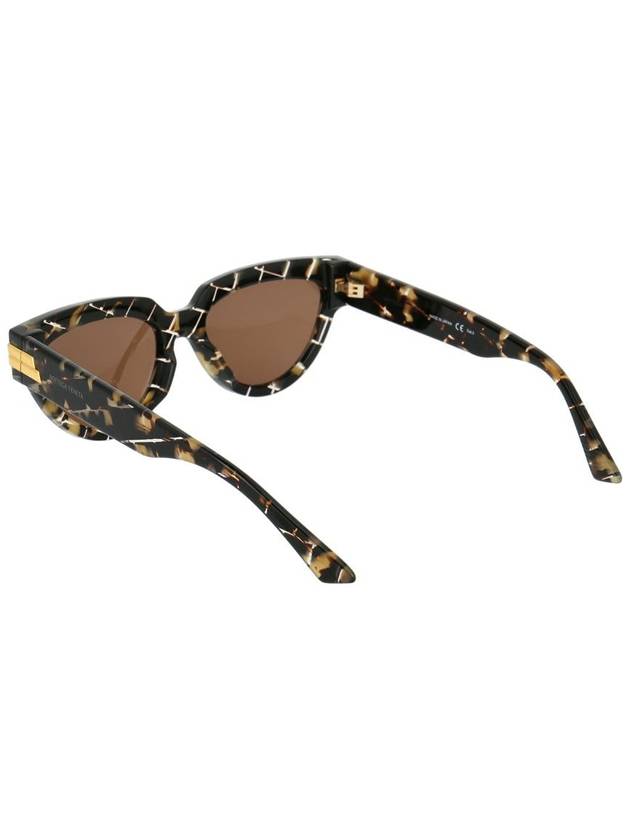 Eyewear Gold Logo Cat Eye Sunglasses Havana Brown - BOTTEGA VENETA - BALAAN 5