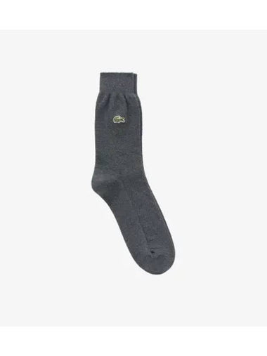 Men s Basic Pique Texture Gentleman Socks Charcoal Gray - LACOSTE - BALAAN 1