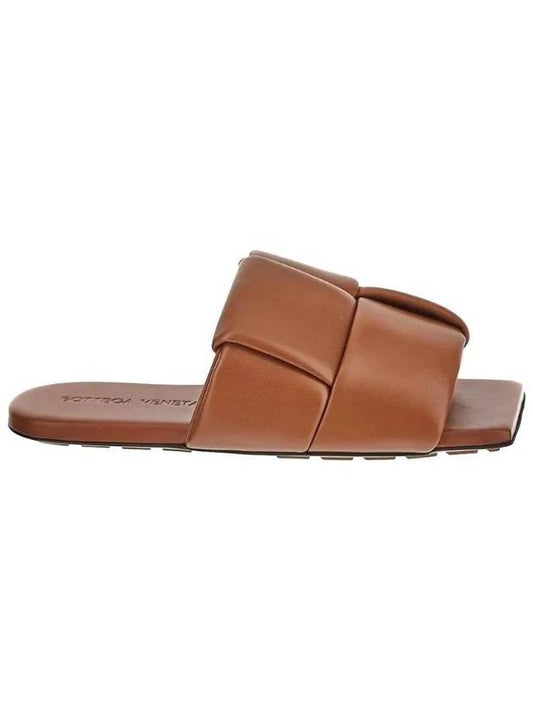 Bottega Veneta Intrecciato Patch Flat Mule Caramel - BOTTEGA VENETA - BALAAN 1