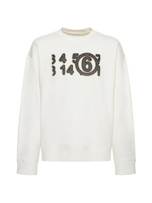 Number Logo Cotton Sweatshirt White - MAISON MARGIELA - BALAAN 1