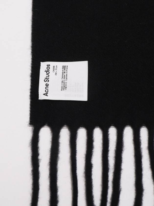 Logo Wool Fringe Muffler Black - ACNE STUDIOS - BALAAN 5