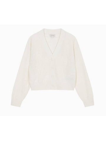 Jeans AOP V-Neck Cardigan Ivory - CALVIN KLEIN - BALAAN 1