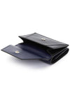 Men's Compact Tri-Fold Leather Half Wallet Black - MARNI - BALAAN 5