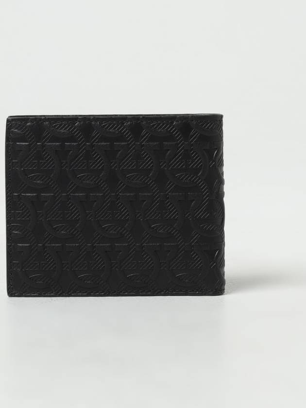 Gancini Embossed Logo Half Wallet Black - SALVATORE FERRAGAMO - BALAAN 4