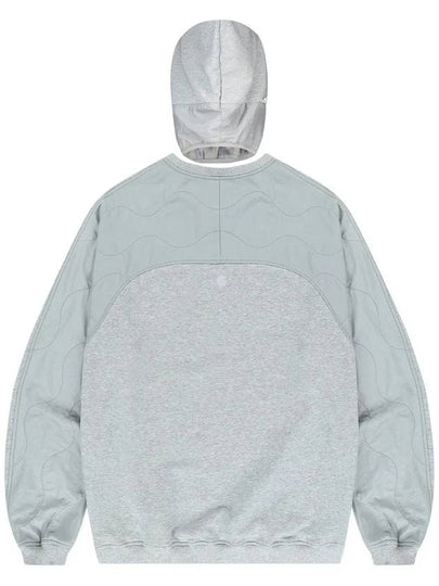 Balaclava Detouchable Quilted Sweatshirt Melange Gray - OFFGRID - BALAAN 2