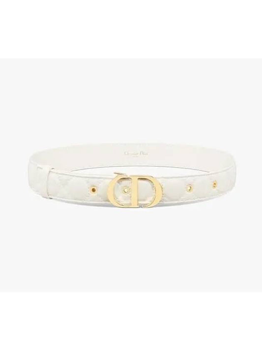 30MM Montaigne Cannage Calfskin Belt Latte - DIOR - BALAAN 2