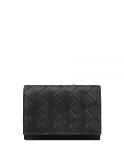 Intrecciato Folding Card Wallet Black - BOTTEGA VENETA - BALAAN 2