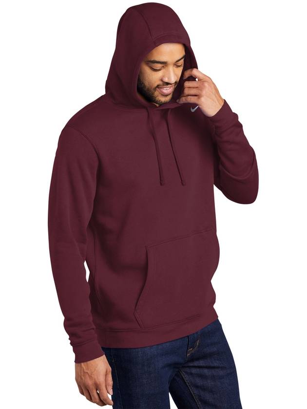 Swoosh Club Fleece Hoodie Dark Maroon - NIKE - BALAAN 4