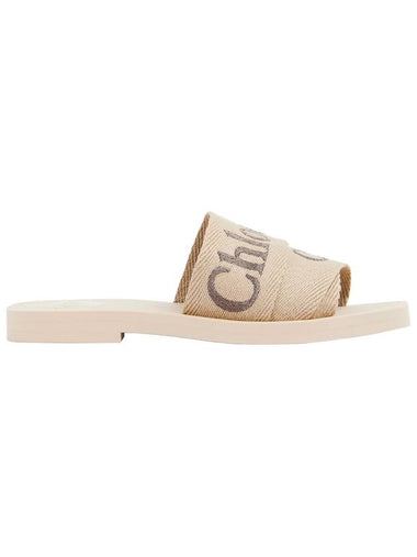 Logo Stitch Woody Mule Beige Ecru - CHLOE - BALAAN 1