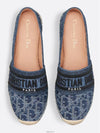 Stonewashed-Effect Cotton Espadrille Shoes Blue - DIOR - BALAAN 4