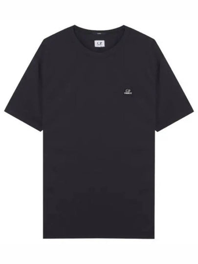 Tacting Pique Logo Crew Neck Short Sleeve T-Shirt Black - CP COMPANY - BALAAN 2