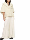 Aleggio Teddy Short Fur Cape White - MAX MARA - BALAAN 3