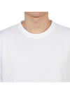 Men's Back Logo Label Cotton Short Sleeve T-Shirt White - TEN C - BALAAN 7