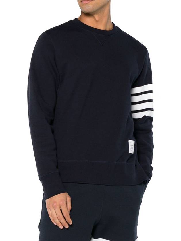 4 Bar Loopback Jersey Sweatshirt Navy - THOM BROWNE - BALAAN 3