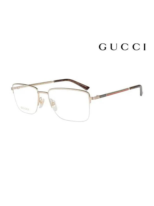 Glasses Frame GG0834O 001 Semi-Rimless Metal Men Women Glasses - GUCCI - BALAAN.