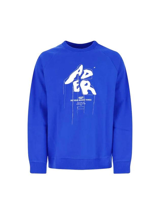 Logo Print Cotton Sweatshirt Blue - ADER ERROR - BALAAN 1