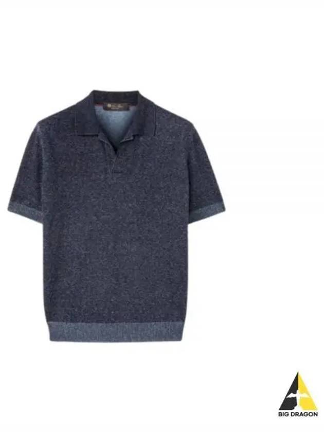 Wabi Polo Knit Top Navy - LORO PIANA - BALAAN 2