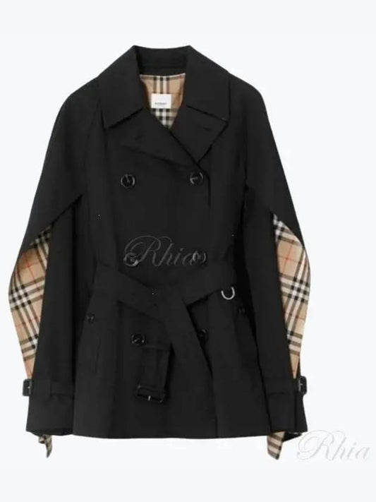 Tropical Gabardine Trench Jacket Black - BURBERRY - BALAAN 2