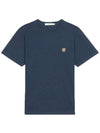 Fox Head Patch Classic Short Sleeve T-Shirt Navy Melange - MAISON KITSUNE - BALAAN 2