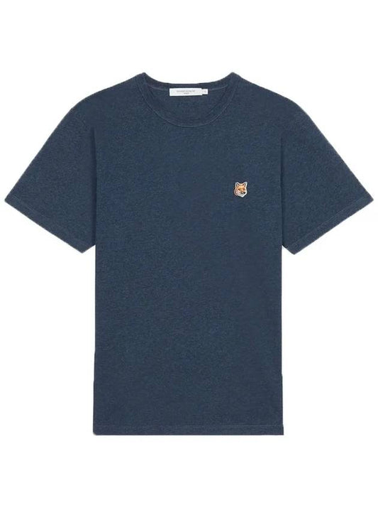 Fox Head Patch Classic Short Sleeve T-Shirt Navy Melange - MAISON KITSUNE - BALAAN 2