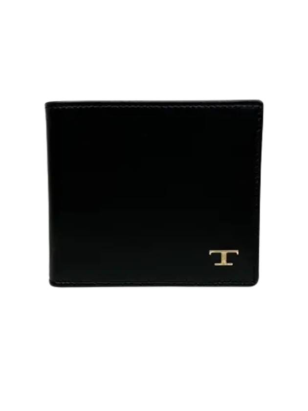 Texture Leather Billfold Bicycle Wallet Black - TOD'S - BALAAN.