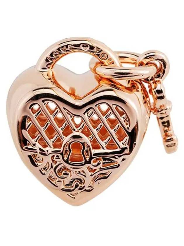 Love You Heart Padlock Bracelet Charm Rose Gold - PANDORA - BALAAN 2