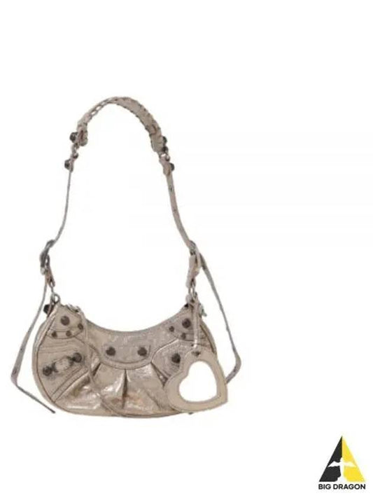 Metallic Le Cagol XS Lambskin Shoulder Bag Metallic Beige - BALENCIAGA - BALAAN 2