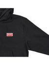 Logo Print Cotton Zip-Up Hoodie Black - KENZO - BALAAN 6