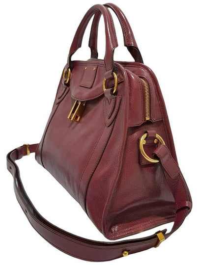 Women s Burgundy Leather Satchel Tote Bag Strap - MARC JACOBS - BALAAN 2