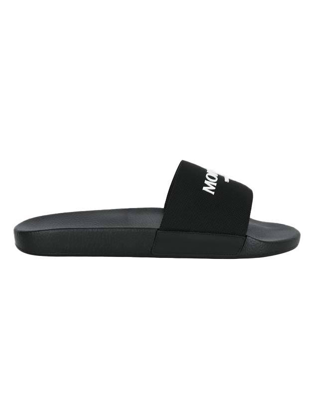 Logo Slippers Black - MONCLER - BALAAN.