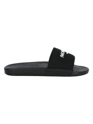 Logo Slippers Black - MONCLER - BALAAN 1