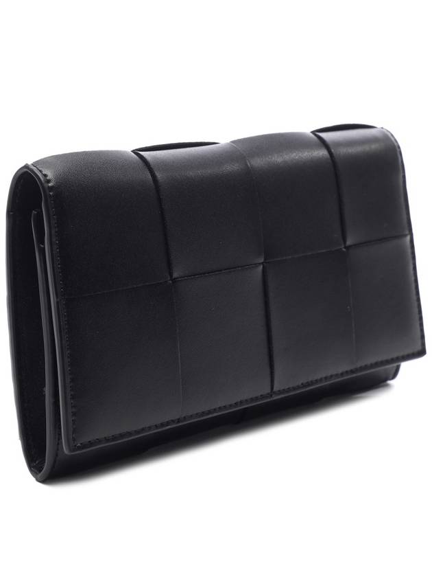 Intrecciato Vertical Long Wallet Black - BOTTEGA VENETA - BALAAN 4