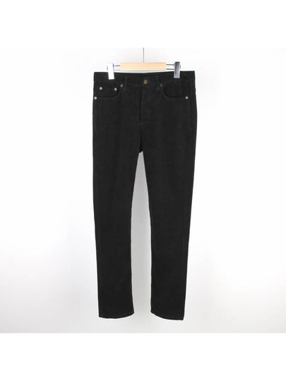 Men's Corduroy Cotton Jeans Black - SAINT LAURENT - BALAAN 2