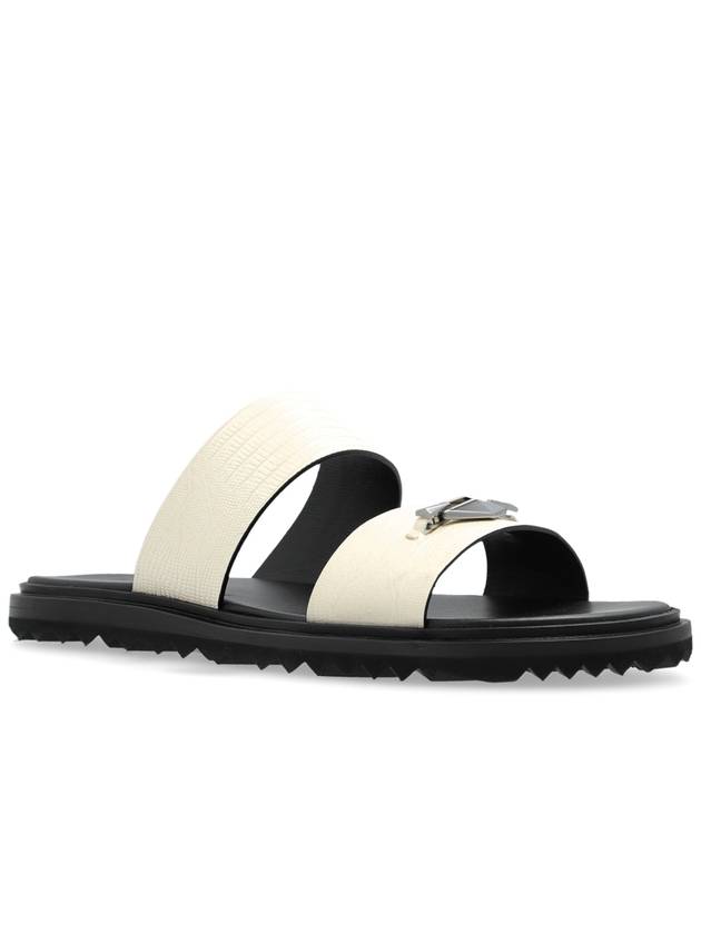 Jimmy Choo Slides Raiden, Men's, Cream - JIMMY CHOO - BALAAN 4