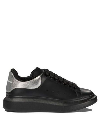 Oversized Silver Tab Low Top Sneakers Black - ALEXANDER MCQUEEN - BALAAN 2