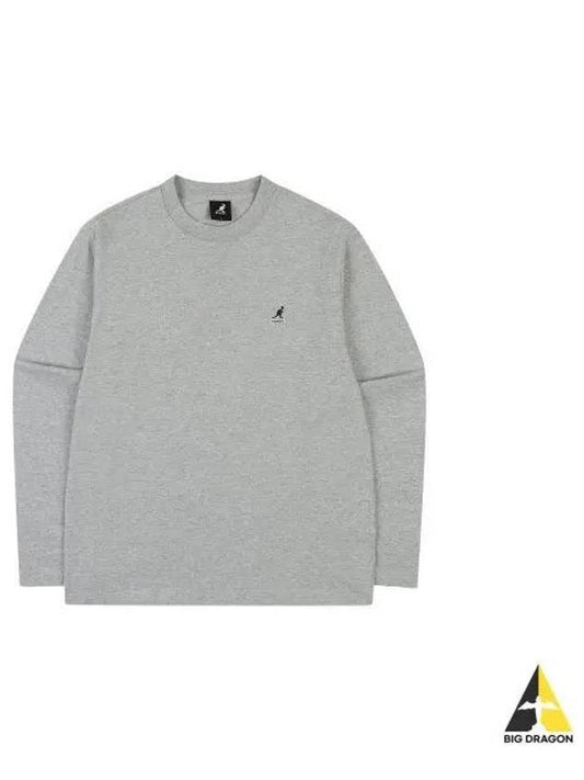 Basic long sleeve t shirt 3529 melange gray - KANGOL - BALAAN 1