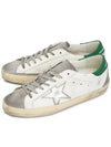 Superstar Green Heel Tab Leather Sneakers White - GOLDEN GOOSE - BALAAN 2