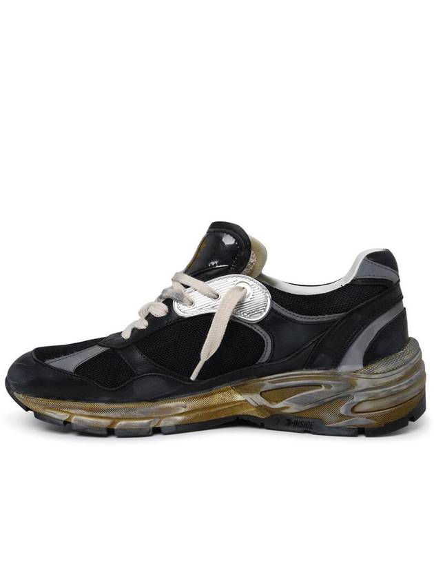 Dad-Star Mesh Nappa Leather Low Top Sneakers Black Ice Grey - GOLDEN GOOSE - BALAAN 4