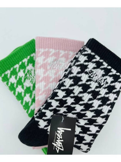 AU Australia Houndstooth Check Socks ST7235017 Multi WOMENS ONE SIZE - STUSSY - BALAAN 2