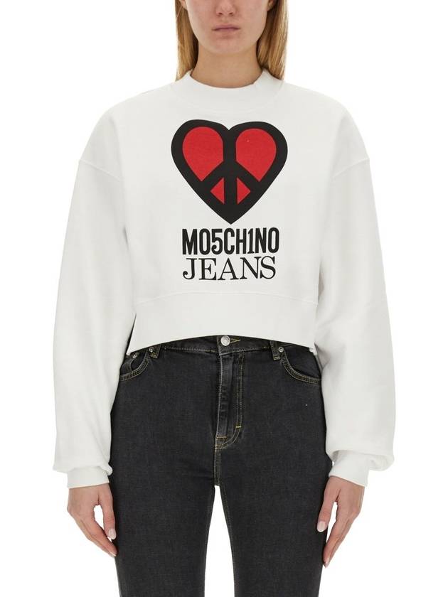 Hooded Sweatshirt 17143256 4001 WHITE - MOSCHINO - BALAAN 3