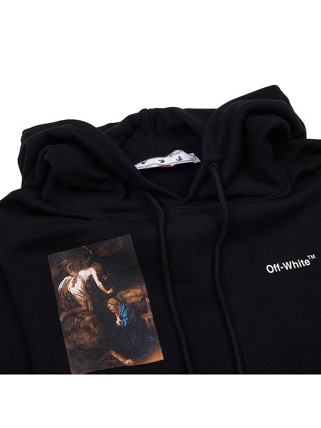 Caravaggio Print Drawstring Hoodie Black - OFF WHITE - BALAAN 9