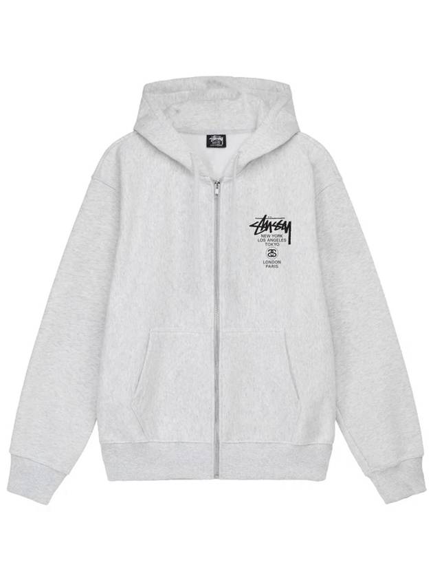 World Tour Hooded Zip Up 2023 2024 Ash Women - STUSSY - BALAAN 2