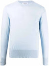 Center Back RWB Intarsia Striped Classic Wool Knit Top Light Blue - THOM BROWNE - BALAAN 3