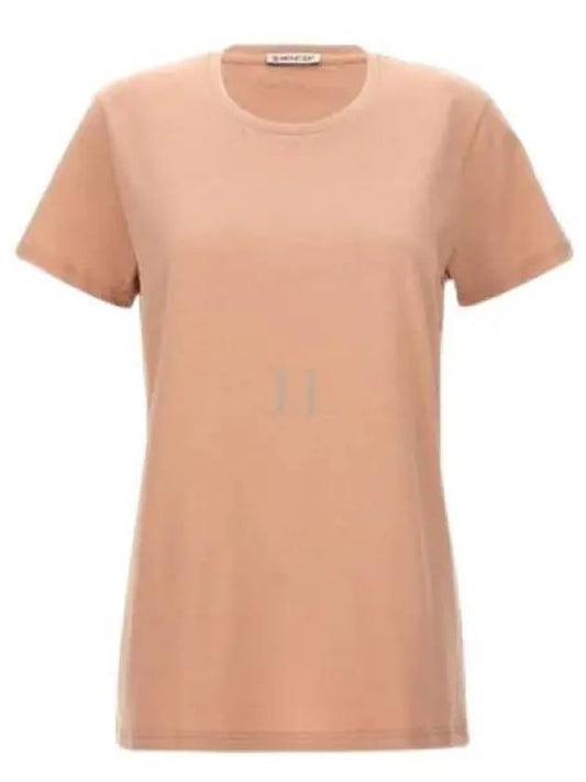 Cotton Jersey Short Sleeve T Shirt Light Pink - MONCLER - BALAAN 2