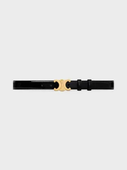 Triomphe Taurillon Leather Belt Black. - CELINE - BALAAN 2