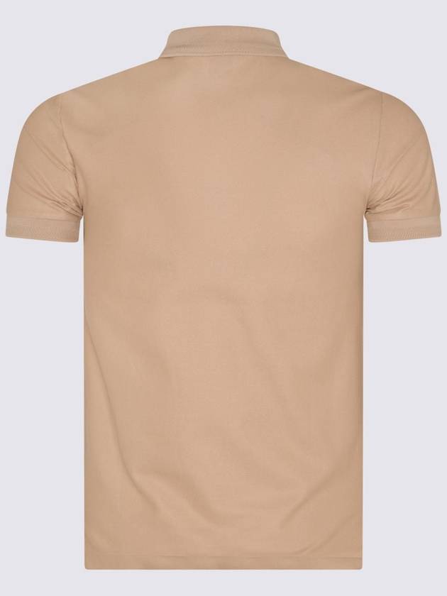 Embroidered Logo Polo Shirt Beige - BURBERRY - BALAAN 3